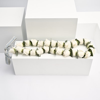 white rose graduation necklace 