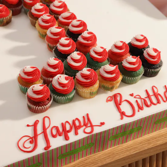 Helen's Birthday Number Cupcakes