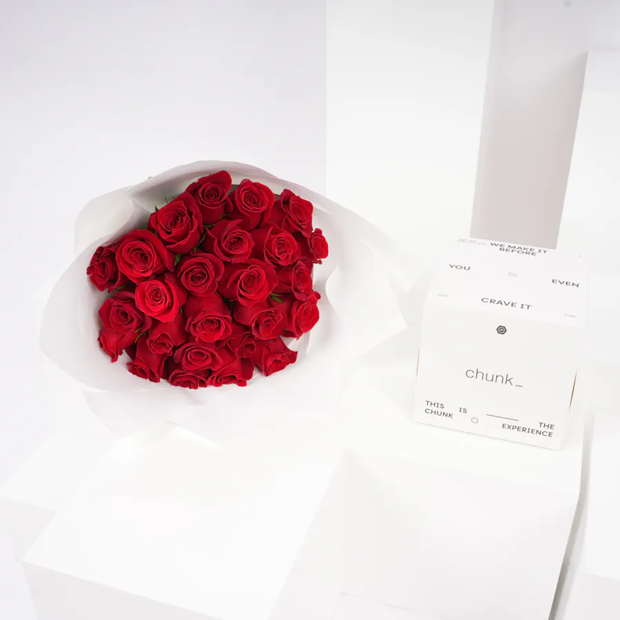 Chunk I Love you Mini Cake | Red Bouquet 6