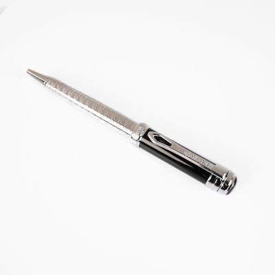 Roberto Cavalli Writing Pen | Silver Color & Black Lacquer