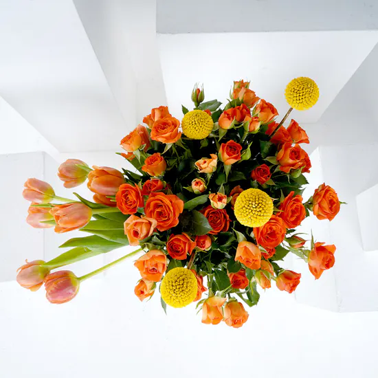 Orange Flowers Vase