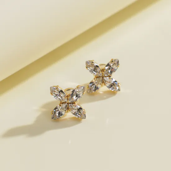 Caroline Svedbom Crystal Star Gold Plated Earrings
