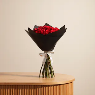 Romantic Crimson Roses Bouquet | 35 Flowers Romantic Crimson Roses Bouquet | 35 Flowers