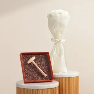 Patchi Chocolate Bar And Hammer Box | Gorgeous Flowers Bouquet 