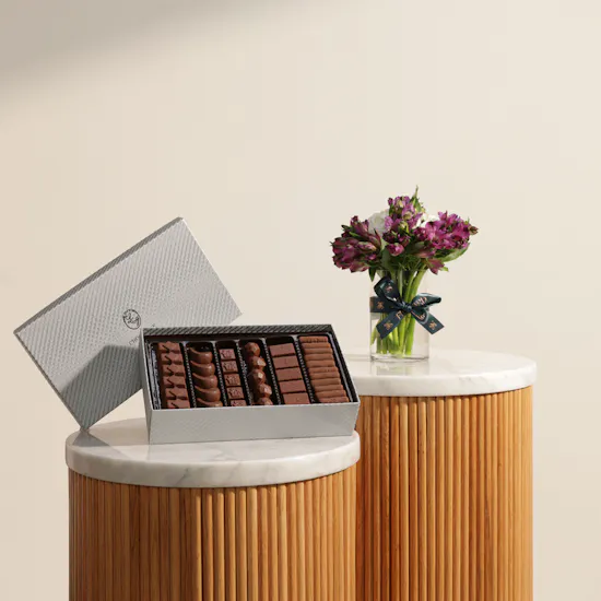 Chocoline Silver Chocolate Box | Beautiful Impact's Flowers