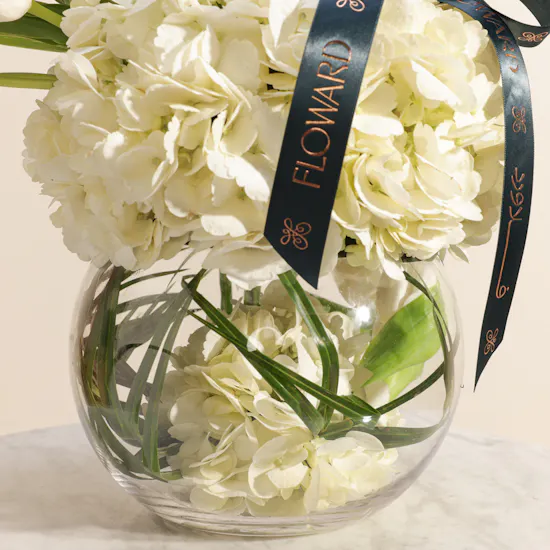 Graceful Hydrangea and Tulip Vase