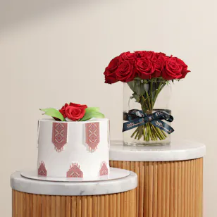 Mister Baker Happy Emirati Women's Day Cake | Proud Moment Flower Vase