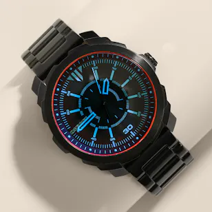 Diesel Machinus Black Stainless Steel Men’s Watch