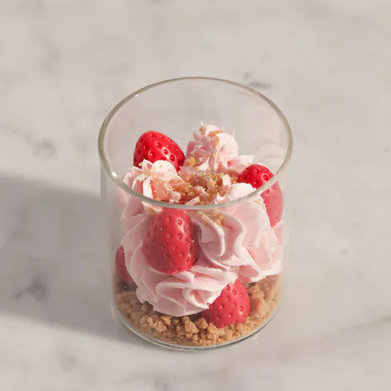 Done By SHK Small Strawberry Cheesecake Candle