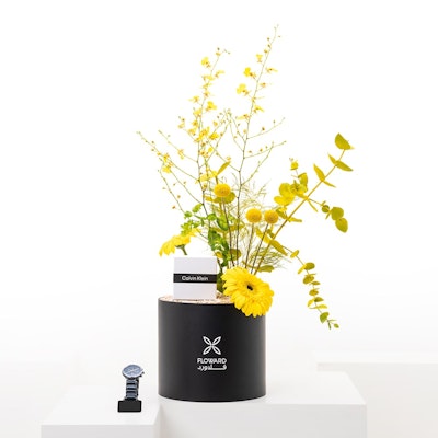 Luxury Ladies Watch | Gerbera yellow box