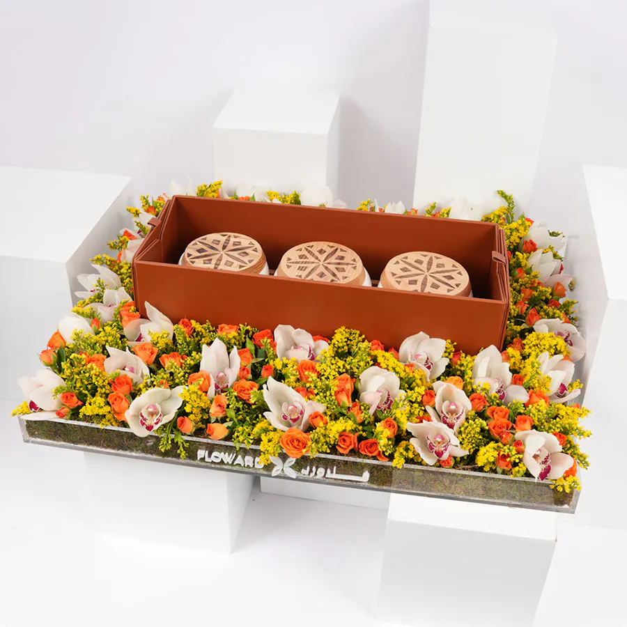 The Saudi Handcrafts Company Date Bowl Set | Orange Baby Rose 2