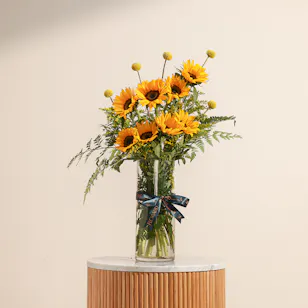 Golden Sunshine Flower Vase
