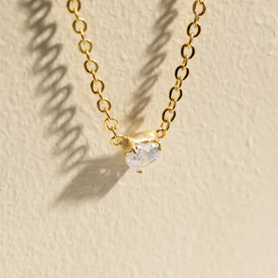 Hrh Gold Plated Heart Necklace