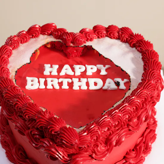 Floward Personalize Burn Away Heart Cake