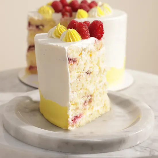 Sugarmoo Whipped Lemon And Raspberry Cake