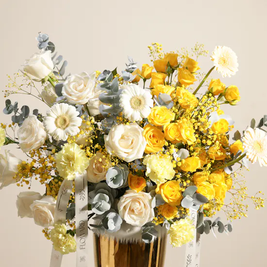 Sunlit Elegance Flower Vase