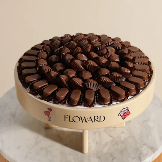 Floward Mixed Chocolate Wooden Tray