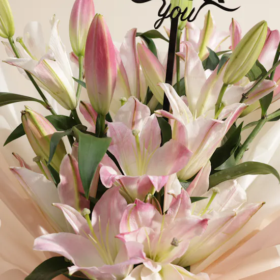 Gentle Thank You Flowers Bouquet