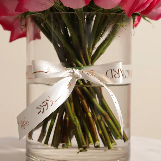 Fuchsia Charm Vase | 35 Roses
