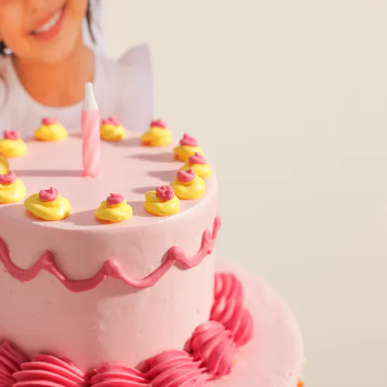 NQ's Bakery Personalized Photo Pink Birthday Cake