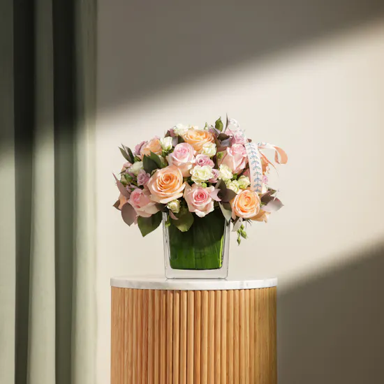 Elegant Square Flowers Vase