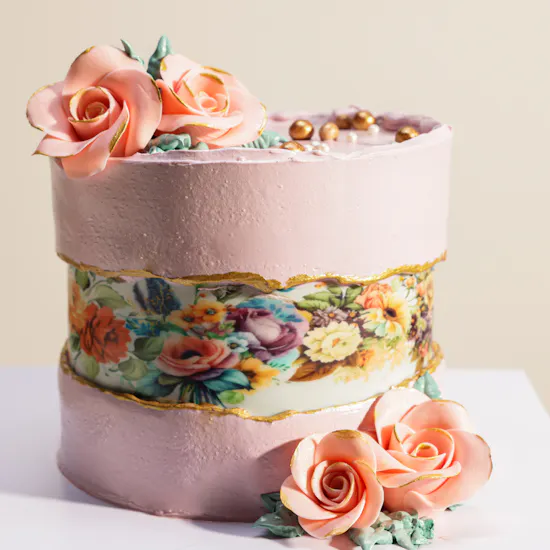 Floward Pinkish Roses Cake