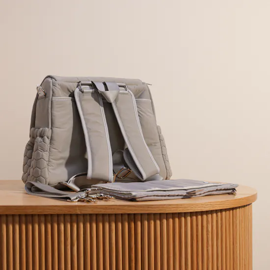 Tiny Humans Diaper Bag | Grey
