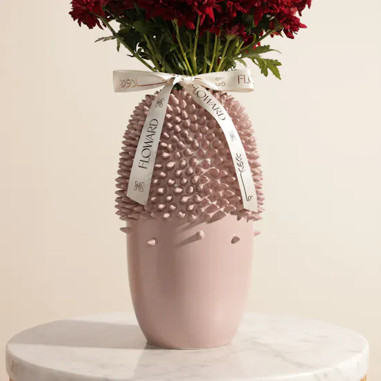 Ruby Charm Flower Vase