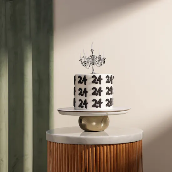 December Cake Customizable Number Candle Cake
