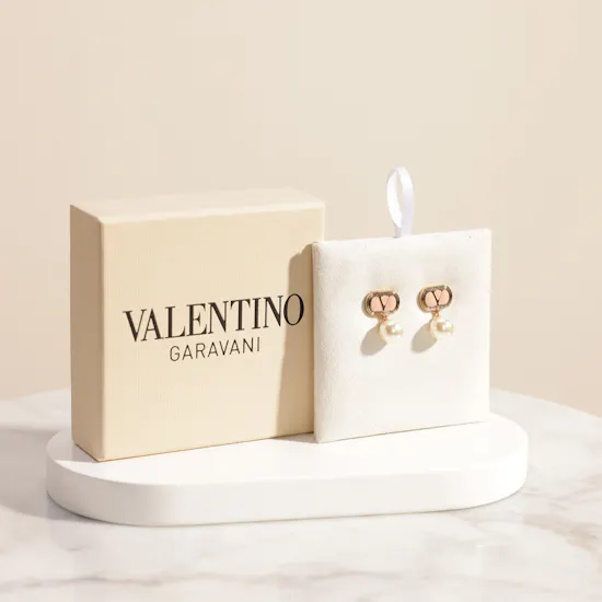 Valentino Garavani Vlogo Signature Pearl Earrings