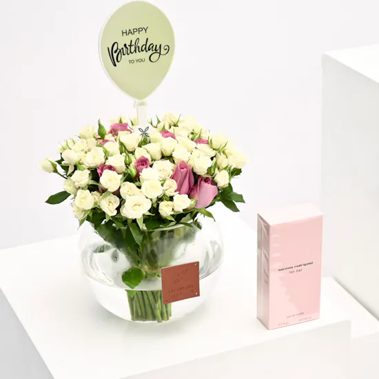 Narciso Rodriguez For Her EDP | White Birthday Vase