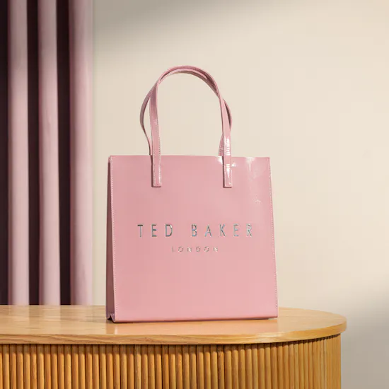 Ted Baker Crinkon Large Pink Crinkle Texture Icon Bag