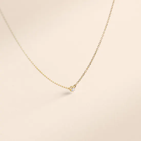 Tai Jewelry Gold Vermeil with Cubic Zirconia Women's Necklace