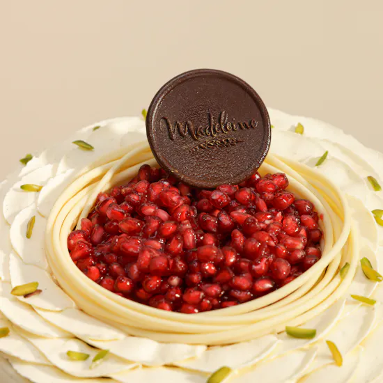 Madeleine Pomegranate Pistachio Cake