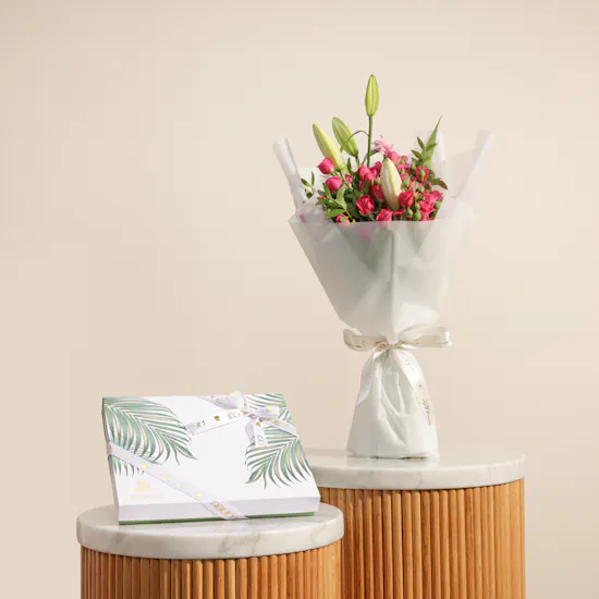 Abucci Chocolate Box | Sunny Delight Flowers Bouquet