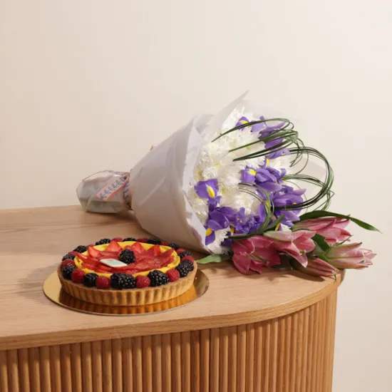 Rose Ribbon Fruit Tart | Flowers
