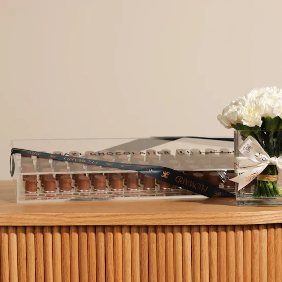 Ghazl Chocolatier Luxury Chocolate Box | Pure Flowers Vase