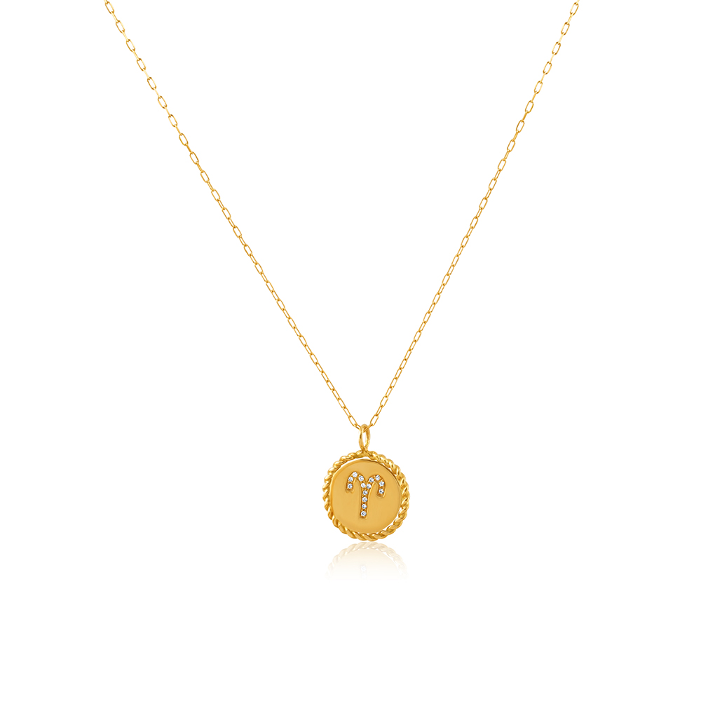 Midad Aries Necklace | 18k Gold | with Dimonds