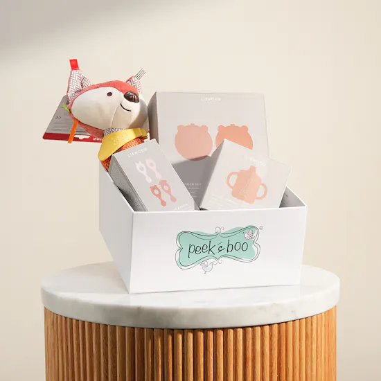 Peek A Boo Tiny Adventures Gift Basket