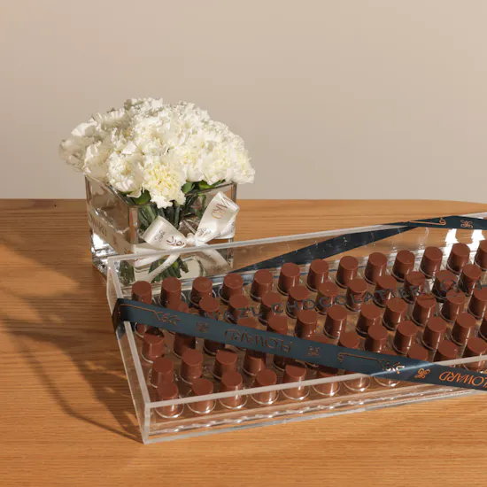 Ghazl Chocolatier Luxury Chocolate Box | Pure Flowers Vase